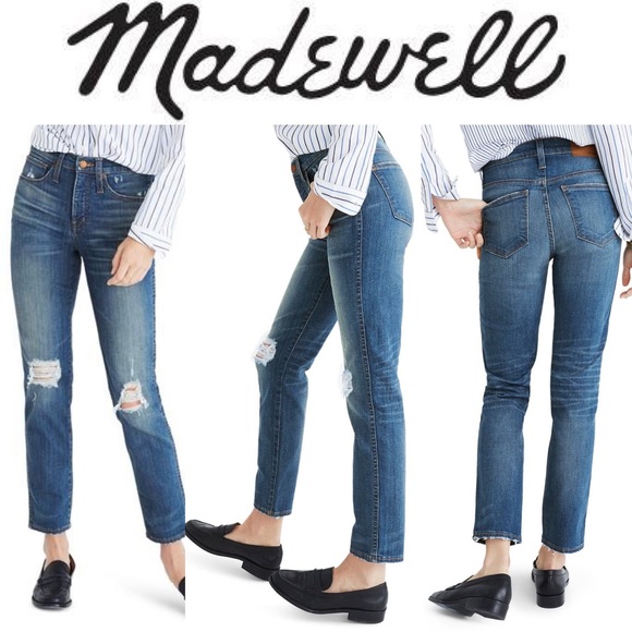 Madewell Denim - Madewell Distressed Slim Straight Leg Jeans NWT